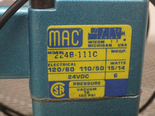 Load image into Gallery viewer, Mac Valves 224B-111C Solenoid Valve 120/60 110/50 24VDC Used With Warranty
