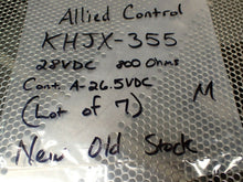Load image into Gallery viewer, Allied Control KHJX-355 Relays 28VDC 800Ohms Cont. A-26.5VDC (Lot of 7)
