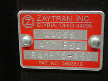 Load image into Gallery viewer, ZAYTRAN INC. A4966 400PSI RAM-75-360 Pneumatic Actuator Used With Warranty
