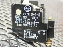 Load image into Gallery viewer, Allen Bradley 1495-N12 Ser A Auxiliary Contact Size 0-1-2 600VAC New Old Stock
