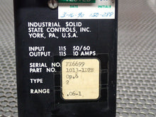 Load image into Gallery viewer, Industrial Solid State Controls 1013-1D2B Timer Relay Type 2 Range .06-1 Used
