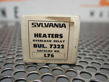 Load image into Gallery viewer, SYLVANIA Bul. 7322 L76 Overload Relay Heater Elements New Old Stock (Lot of 3)
