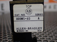 Load image into Gallery viewer, Allen Bradley 800MS-X0 Ser A Red Pushbutton 800M-XD1 Ser B Contact Block Used
