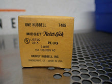 Load image into Gallery viewer, Hubbell 7485 Midget Twist-Lock Plug 3 Wire 15A 125/250VAC New In Box (Lot of 2)

