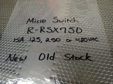 Load image into Gallery viewer, Micro Switch R-RSX750 Limit Switch 15A 125, 250 Or 480VAC New Old Stock
