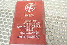 Load image into Gallery viewer, HOAGLAND INSTRUMENT 111P220 H-820 Relay Sec:1.0P 115VAC New Old Stock
