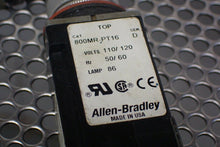 Load image into Gallery viewer, Allen Bradley 800MR-PT16 Ser D 110/120V Push-To-Test Pilot Lights (Lot of 3)
