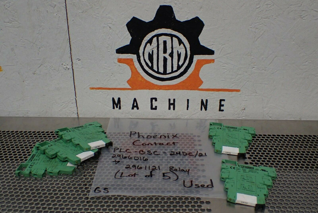Phoenix Contact PLC-BSC-24DC/21 2966016 W/ 2961121 Relays Used (Lot of 5)