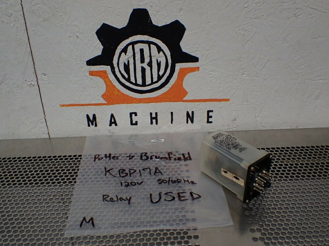 Potter & Brumfield KBP17A Relay 120V 50/60Hz Used With Warranty See All Pictures