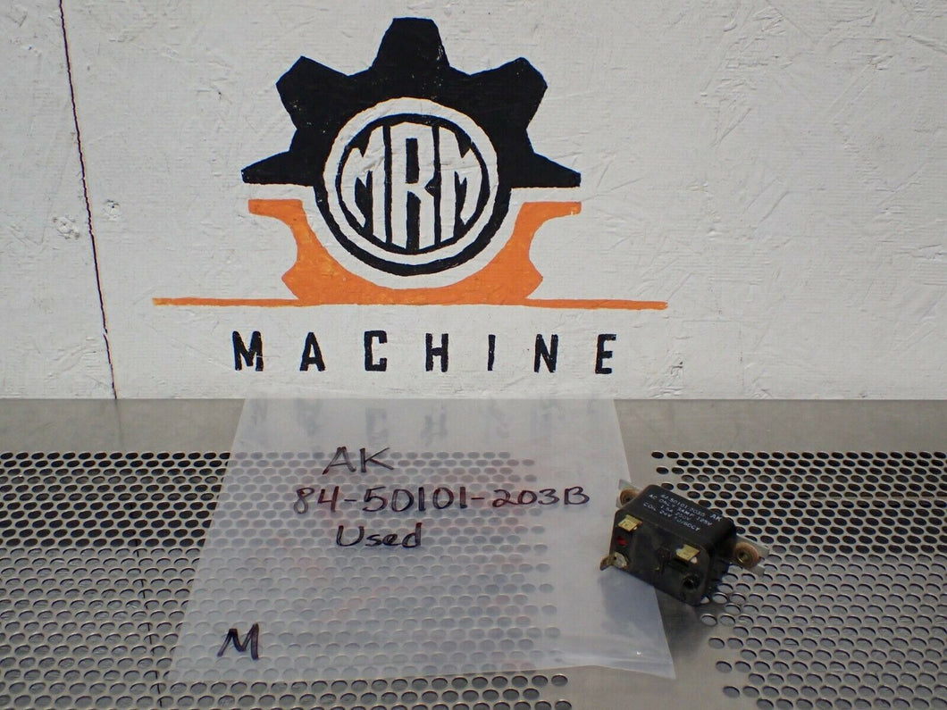 AK 84-50101-203B Relay 24V Coil 50/60Cy Used With Warranty See All Pictures