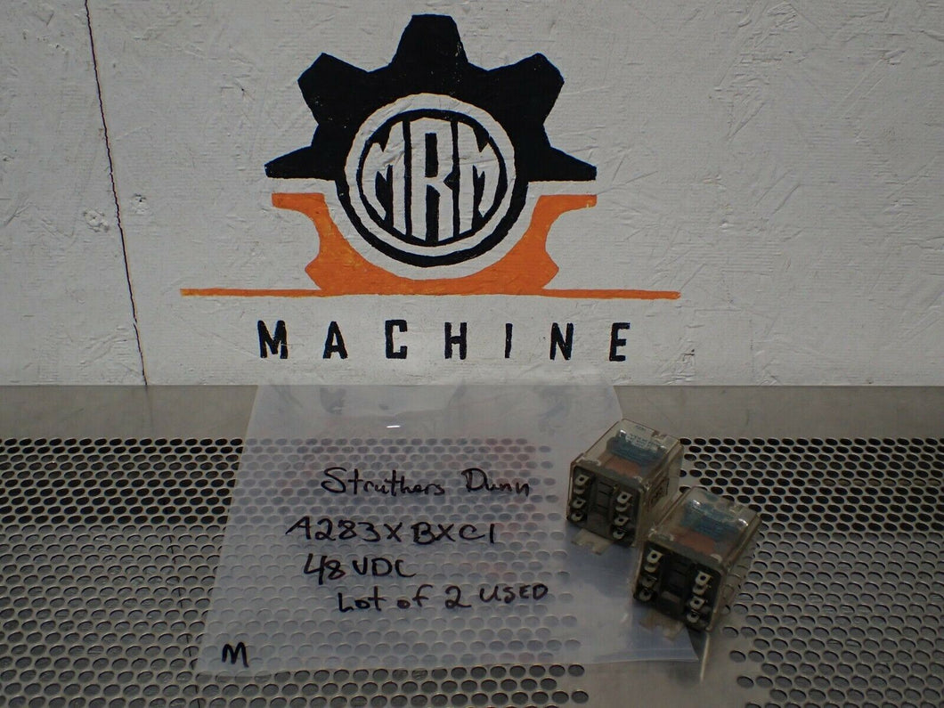 Struthers-Dunn A283XBXC1 48VDC Relays 8 Blade Used With Warranty (Lot of 2)