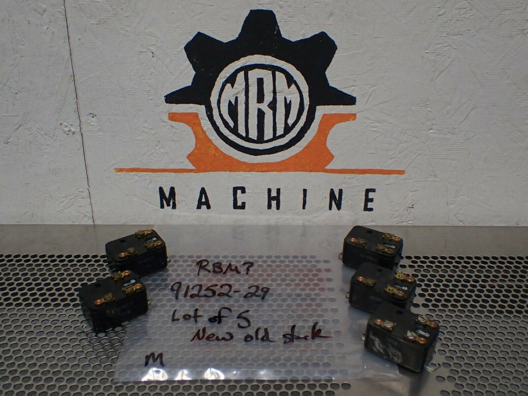 RBM 91252-29 Relays New No Box (Lot of 5) See All Pictures