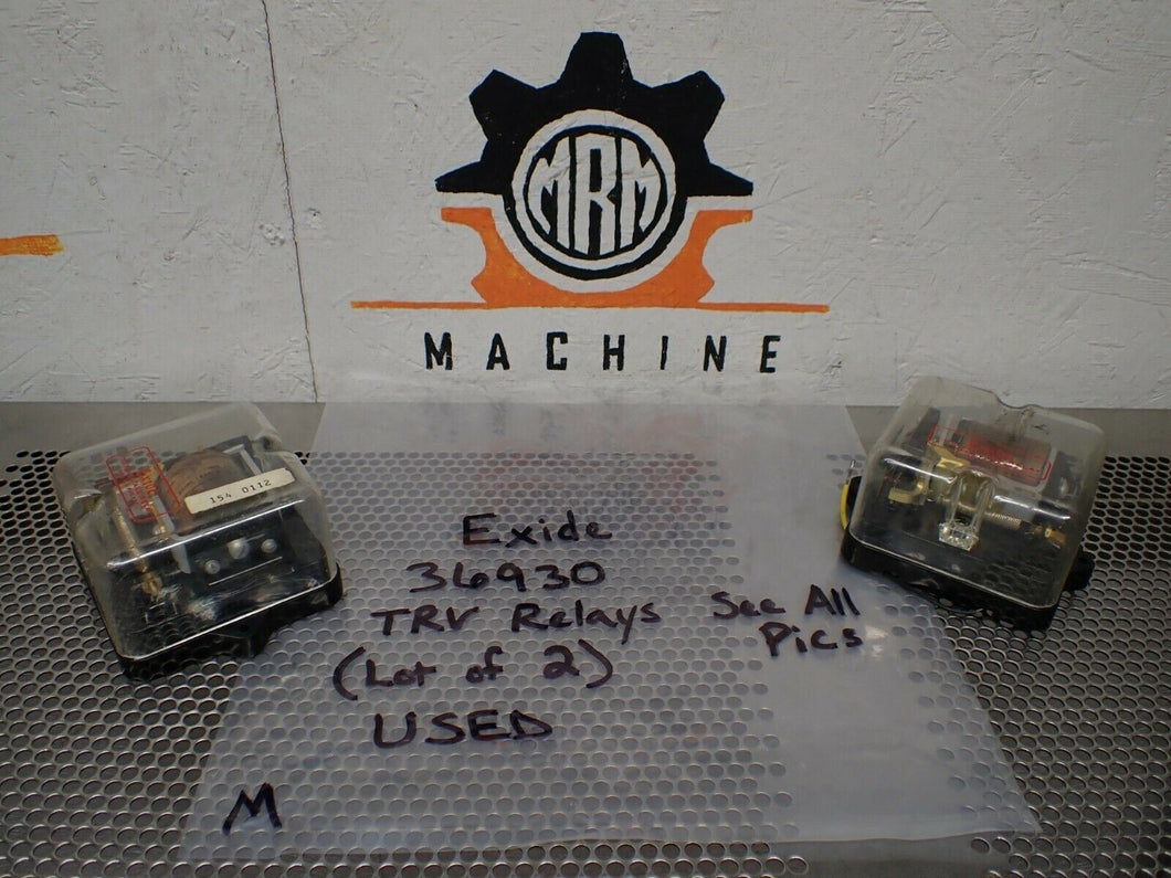 Exide 36930 TRV Relays Used With Warranty (Lot of 2) See All Pictures