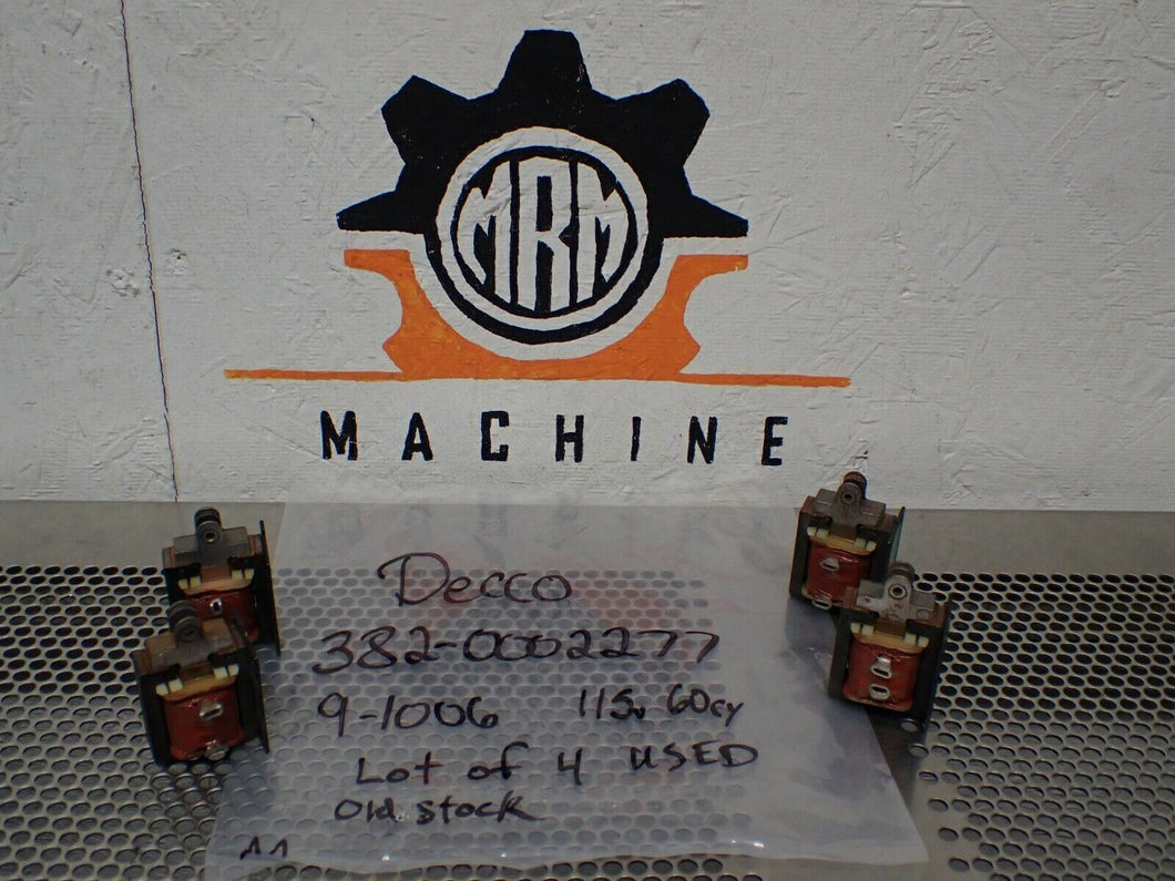 DECCO 382-0002277 9-1006 115V 60Cy Coils Used With Warranty (Lot of 4)