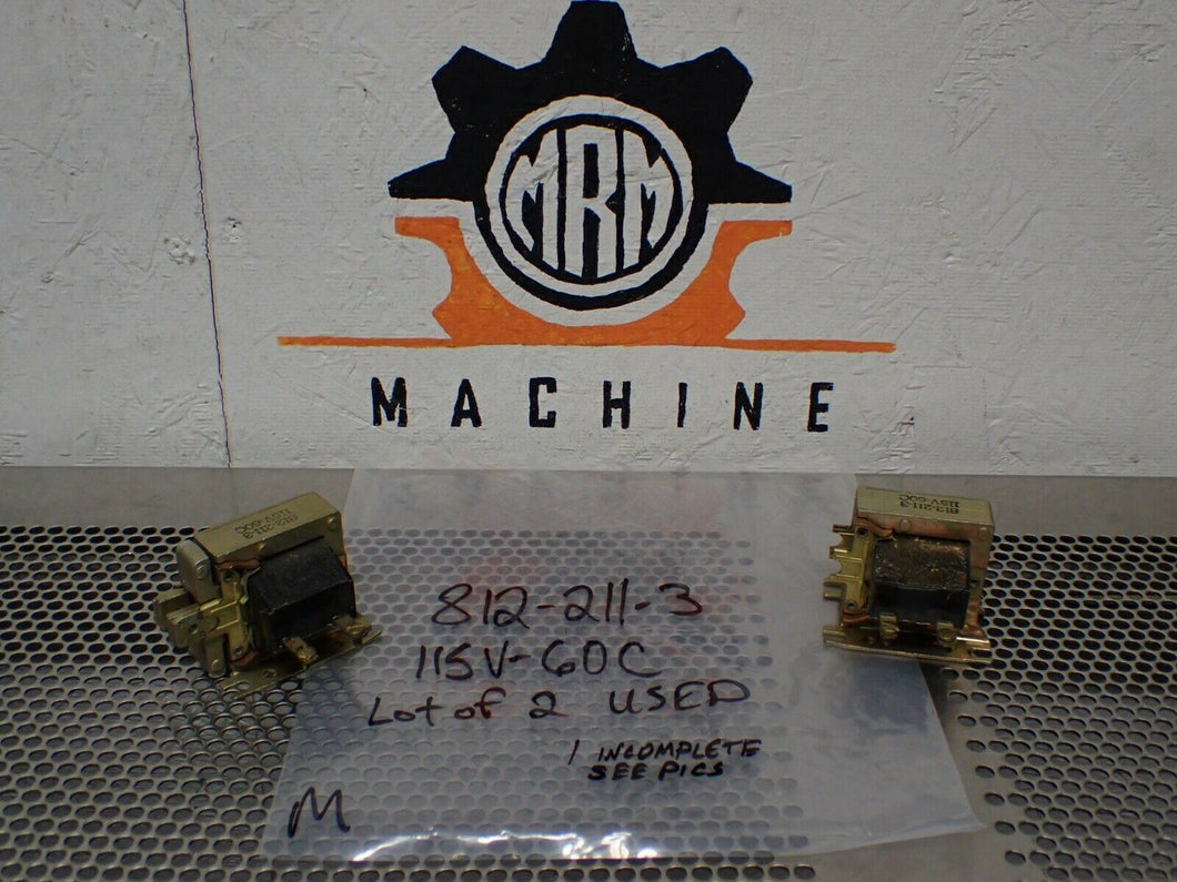 812-211-3 Coils 115V 60C Used With Warranty (Lot of 2) One Is Incomplete
