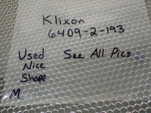 Load image into Gallery viewer, Klixon 6409-2-193 Relay Used With Warranty See All Pictures
