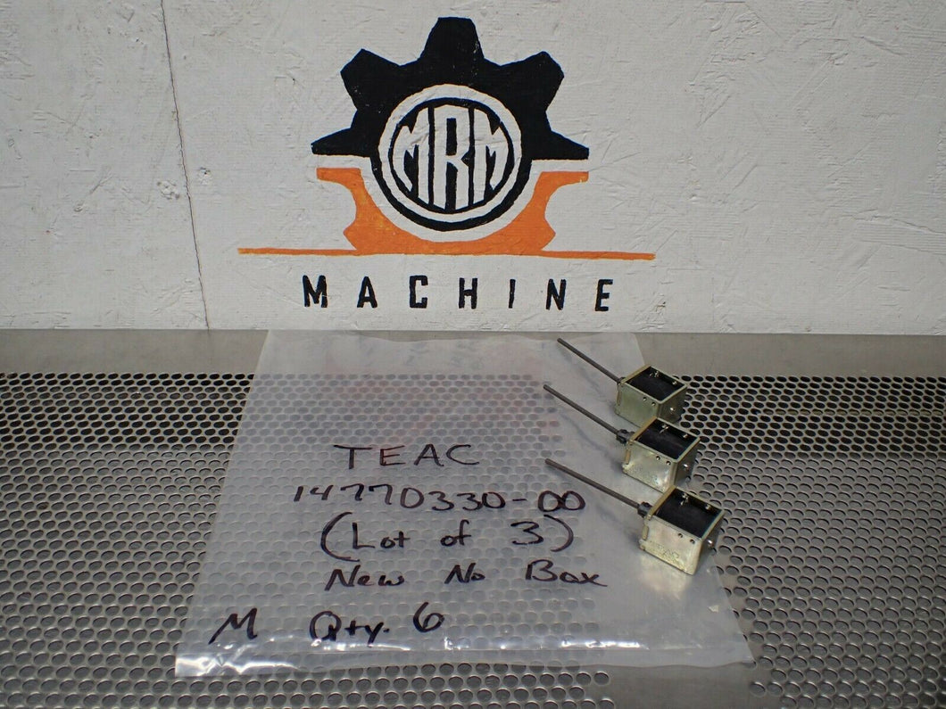 TEAC 14770330-00 Solenoids New No Box (Lot of 3) See All Pictures