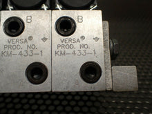 Load image into Gallery viewer, (4) VERSA KM-433-1 Manifolds &amp; (4) KSG-4232-6K-027-D024 Valves Used See All Pics
