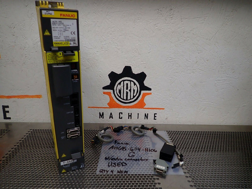 FANUC A06B-6114-H106 Ser G Servo Amplifier W/ Extra Connectors See All Pictures
