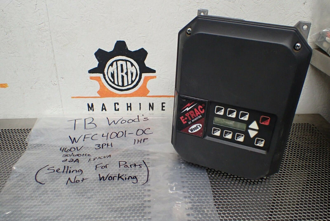 TB Wood's WFC4001-0C AC Inverter 460V 3PH 50/60Hz 2.2A 1.8KVA 1HP (Not Working)