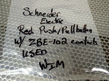 Load image into Gallery viewer, Schneider Electric Red Push Button W/ ZBE-102 Contact Blocks Used With Warranty
