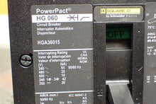 Load image into Gallery viewer, Square D HGA36015 PowerPact Circuit Breaker 15A 3 Pole Used With Warranty
