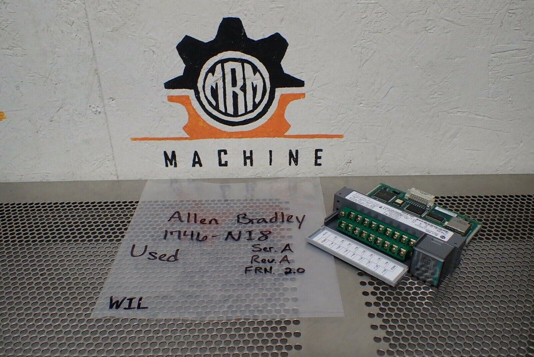 Allen Bradley 1746-NI8 Ser A Rev A FRN 2.0 SLC 500 Analog Input Module Warranty