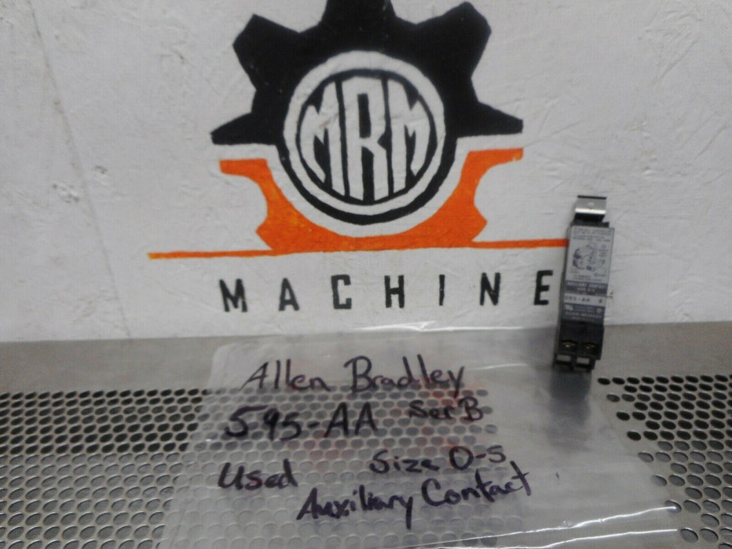 Allen Bradley 595-AA Ser B AUXILIARY CONTACT 2NO SIZE 0-5 600VACMAX