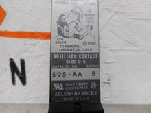 Load image into Gallery viewer, Allen Bradley 595-AA Ser B AUXILIARY CONTACT 2NO SIZE 0-5 600VACMAX
