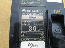 Load image into Gallery viewer, Mitsubishi NF-SF3030 Circuit Breaker 30Amp 3Pole 480VAC Gently Used
