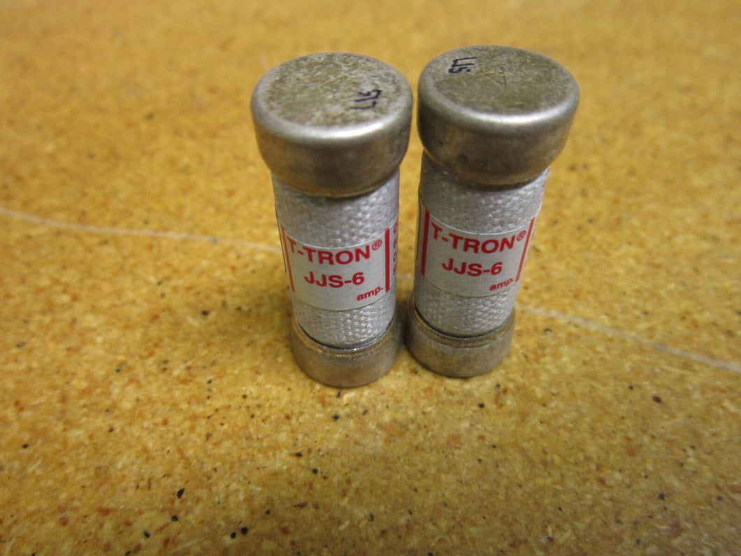 T-Tron JJS-6 FUSE 6AMP 600VAC CLASS T VERY FAST ACTING (Lot of 2)