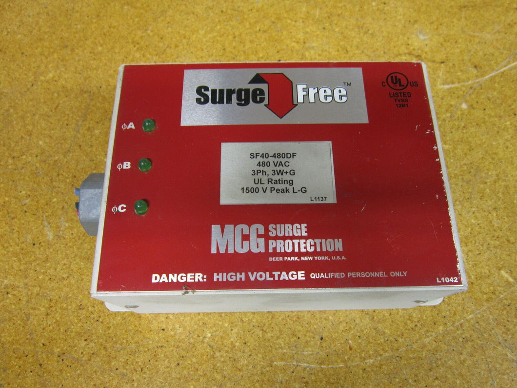 MCG Surge Free SF40-480DF 480VAC 1500V Peak L-G - MRM Machine
