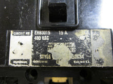 Load image into Gallery viewer, Westinghouse EHB3015 CIRCUIT BREAKER 15AMP 3POLE 480VAC USED
