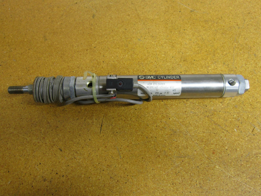 SMC NCDME125-0500CJ-B53 Air Cylinder With One D-B53 Sensor Used With Warranty