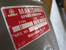 Load image into Gallery viewer, MAKISHINKO 940908 Type B Speed Reducer Size 120 Ratio 1/20 NEW
