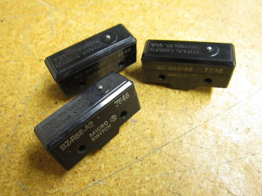 Micro Switch BZ-R88-A2 10A 125, 250 Or 480VAC (Lot of 3)