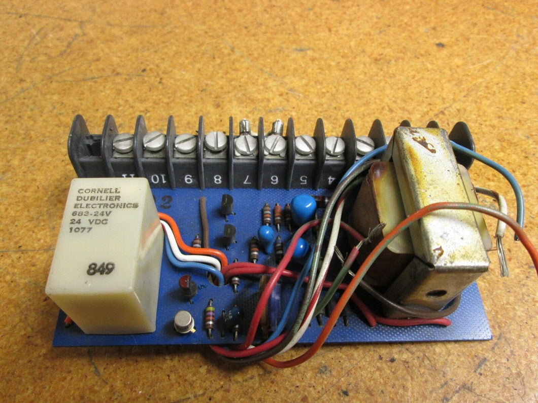 74C-3 Board With Cornell Dubilier Electronics 683-24V Relay And 347-K-19 Used