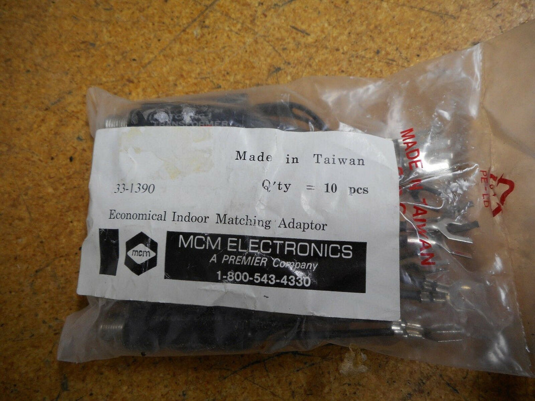 MCM Electronics 33-1390 UHF/VHF/FM Matching Transformers New (Lot of 10) - MRM Machine