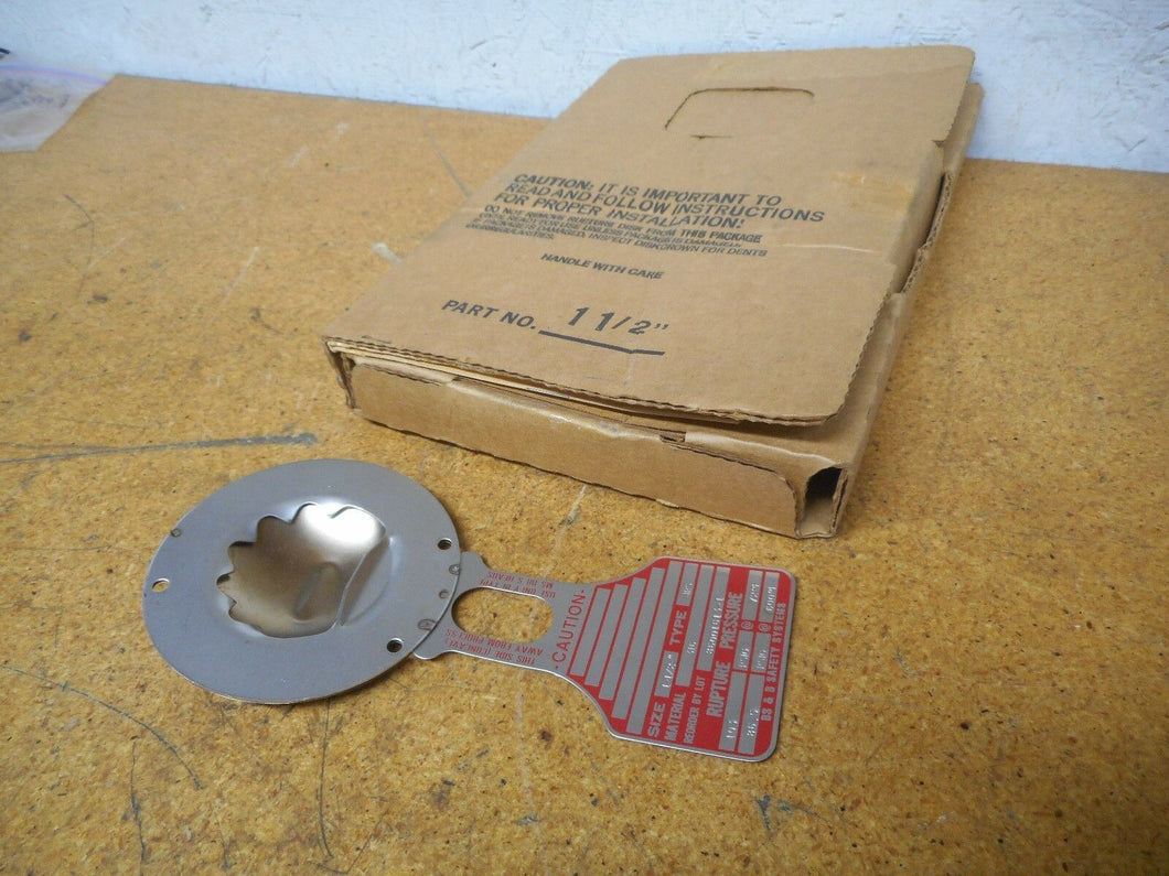 BS&B Safety Systems 77-4001 RDI  Size 1-1/2 Type JRS Rupture Disk New