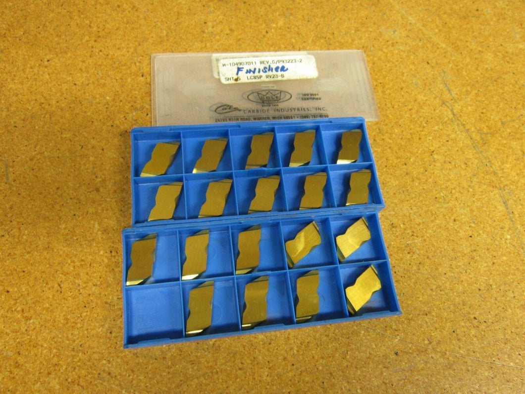 Cole Carbide Industries LC85P RV23-B M-104907D11 Carbide Inserts (Lot of 19)