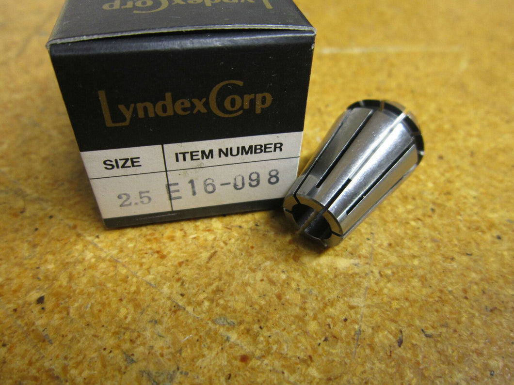 Lyndex Corp E16-098 Collet Size 2.5 NEW