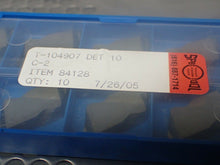 Load image into Gallery viewer, SPEC TOOL T-104907 C-2 Carbide Inserts DET 10 New Old Stock (Lot of 35) See Pics
