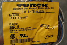 Load image into Gallery viewer, Turck U0890-13 FS 4.4-1/14.5/NPT 4 Pin Male Connector 250V 4Amps New (Lot of 5)
