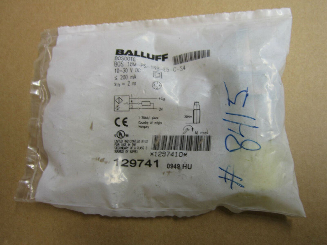 Balluff BOS-18M-PS-1RB-E5-C-S4 Photoelectric Sensor 10-30VDC 200mA NEW