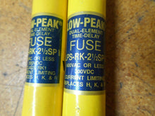 Load image into Gallery viewer, Buss Low-Peak LPS-RK-2-1/2SP (2) Time Delay Fuses 2-1/2A 600V Used W/ Warranty
