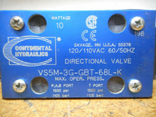 Load image into Gallery viewer, Continental Hydraulics VS5M-3G-GBT-68L-K Directional Valve 120/110VAC 60/50Hz
