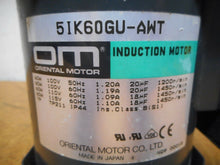 Load image into Gallery viewer, Oriental Motor 5IK60GU-AWT Induction Motor With 5GU10XKB Gear Head 5GU25RAA Head
