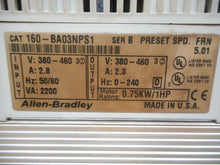 Load image into Gallery viewer, Allen Bradley 160-BA03NPS1 Ser B FRN 5.01 Speed Control 460V Used With Warranty
