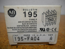 Load image into Gallery viewer, Allen Bradley 195-FA04 Ser A Add On Contact Block 10A New In Box
