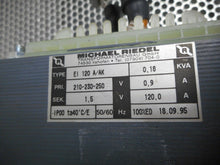 Load image into Gallery viewer, Michael Riedel EI 120 A/AK Transformer 0.18kVA 210/230/250V 0.9A Used Warranty
